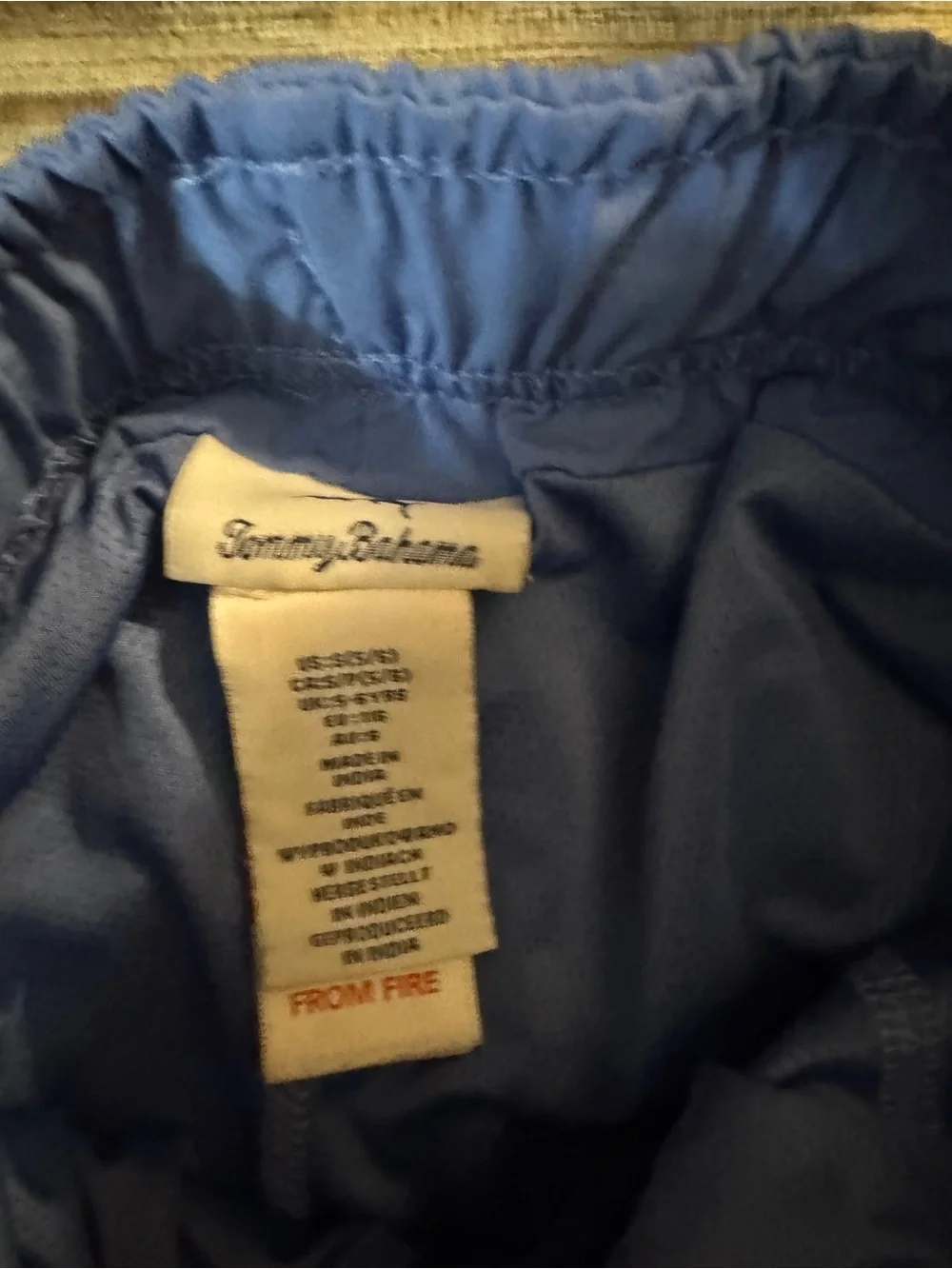 Boys Tommy Bahama Blue Drawstring Swim Trunks size Small